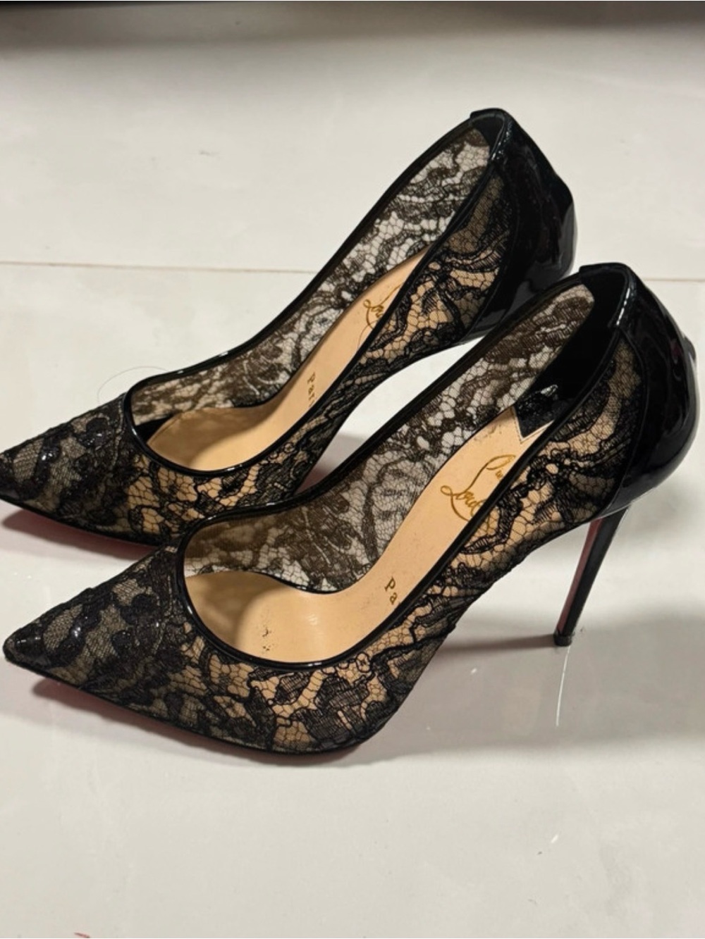 Christian Louboutin Follies Lace Pumps